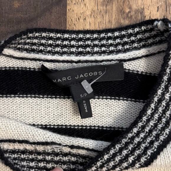 Marc Jacobs Tattoo Hearts Cherries 100% Wool Crewneck Sweater Ivory Size Small - Picture 4 of 10